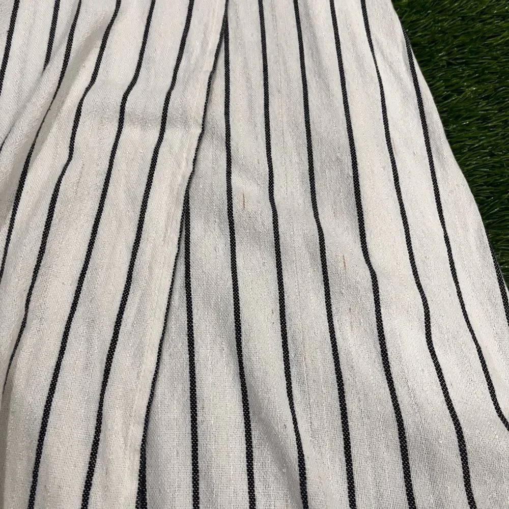Billabong Robe Life White and Black Plunge Neck Striped Dress small - Picture 15 of 15